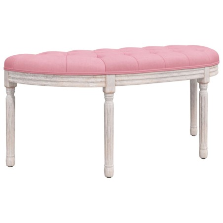 vidaXL Banco de terciopelo rosa 110,5x45x49 cm