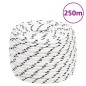 vidaXL Cuerda para barco trenzada poliéster blanco 14 mmx250 m