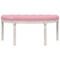 vidaXL Banco de terciopelo rosa 110,5x45x49 cm