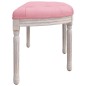 vidaXL Banco de terciopelo rosa 110,5x45x49 cm