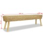 vidaXL Banco de recibidor de ratán natural 160x35x45 cm vidaXL Banco de recibidor de ratán natural 160x35x45 cm