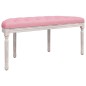 vidaXL Banco de terciopelo rosa 110,5x45x49 cm