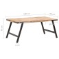 vidaXL Mesa de comedor de madera maciza de mango 180x90x76 cm vidaXL Mesa de comedor de madera maciza de mango 180x90x76 cm