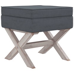 vidaXL Taburete con almacenaje terciopelo gris oscuro 45x45x49 cm