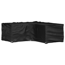 vidaXL Funda para muebles de jardín forma de L 16 ojales 215x215x70 cm