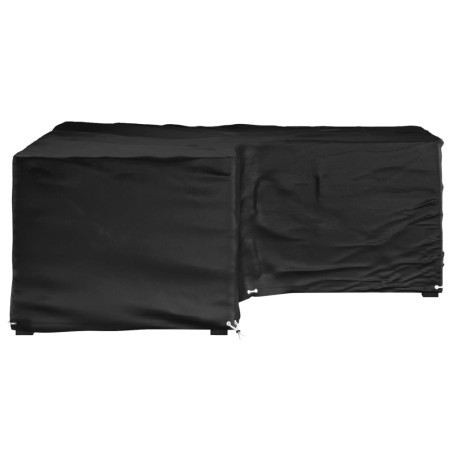 vidaXL Funda para muebles de jardín forma de L 16 ojales 215x215x70 cm
