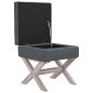 vidaXL Taburete con almacenaje terciopelo gris oscuro 45x45x49 cm vidaXL Taburete con almacenaje terciopelo gris oscuro 45x45x49 cm