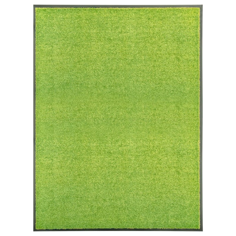 vidaXL Felpudo lavable verde 90x120 cm vidaXL Felpudo lavable verde 90x120 cm
