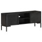 vidaXL Mueble para TV de madera maciza de mango negro 115x30x46 cm