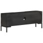 vidaXL Mueble para TV de madera maciza de mango negro 115x30x46 cm
