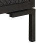 vidaXL Mueble para TV de madera maciza de mango negro 115x30x46 cm