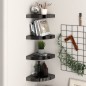 vidaXL Estantes flotantes esquina 4 uds MDF negro brillo 25x25x3,8 cm vidaXL Estantes flotantes esquina 4 uds MDF negro brillo 25x25x3,8 cm