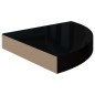 vidaXL Estantes flotantes esquina 4 uds MDF negro brillo 25x25x3,8 cm vidaXL Estantes flotantes esquina 4 uds MDF negro brillo 25x25x3,8 cm