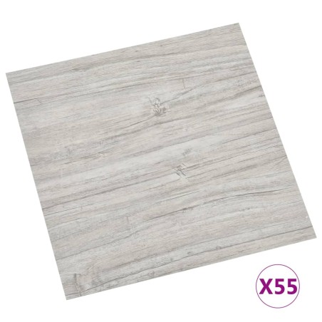 vidaXL Lamas para suelo autoadhesivas 55 uds PVC 5,11 m² gris claro