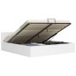 vidaXL Cama canapé hidráulica cuero sintético blanco 180x200 cm vidaXL Cama canapé hidráulica cuero sintético blanco 180x200 cm