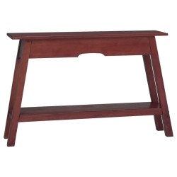 vidaXL Mesa consola madera maciza de caoba marrón 110x30x75 cm