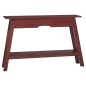vidaXL Mesa consola madera maciza de caoba marrón 110x30x75 cm