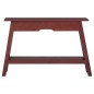 vidaXL Mesa consola madera maciza de caoba marrón 110x30x75 cm
