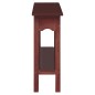 vidaXL Mesa consola madera maciza de caoba marrón 110x30x75 cm