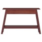 vidaXL Mesa consola madera maciza de caoba marrón 110x30x75 cm