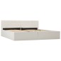vidaXL Cama canapé hidráulica cuero sintético blanco 180x200 cm vidaXL Cama canapé hidráulica cuero sintético blanco 180x200 cm