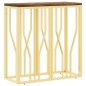 vidaXL Mesa consola acero inoxidable y madera maciza reciclada dorada vidaXL Mesa consola acero inoxidable y madera maciza reciclada dorada