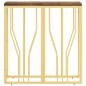 vidaXL Mesa consola acero inoxidable y madera maciza reciclada dorada vidaXL Mesa consola acero inoxidable y madera maciza reciclada dorada