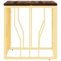 vidaXL Mesa de centro acero inoxidable madera maciza reciclada dorada vidaXL Mesa de centro acero inoxidable madera maciza reciclada dorada
