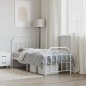 vidaXL Estructura cama metal con cabecero y pie cama blanca 75x190 cm vidaXL Estructura cama metal con cabecero y pie cama blanca 75x190 cm