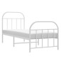 vidaXL Estructura cama metal con cabecero y pie cama blanca 75x190 cm vidaXL Estructura cama metal con cabecero y pie cama blanca 75x190 cm