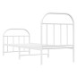 vidaXL Estructura cama metal con cabecero y pie cama blanca 75x190 cm vidaXL Estructura cama metal con cabecero y pie cama blanca 75x190 cm