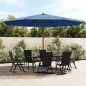 vidaXL Sombrilla de jardín con poste de madera azul azure 400x273 cm vidaXL Sombrilla de jardín con poste de madera azul azure 400x273 cm