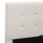 vidaXL Cama canapé hidráulica cuero sintético blanco 180x200 cm vidaXL Cama canapé hidráulica cuero sintético blanco 180x200 cm
