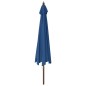 vidaXL Sombrilla de jardín con poste de madera azul azure 400x273 cm vidaXL Sombrilla de jardín con poste de madera azul azure 400x273 cm