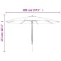 vidaXL Sombrilla de jardín con poste de madera azul azure 400x273 cm vidaXL Sombrilla de jardín con poste de madera azul azure 400x273 cm