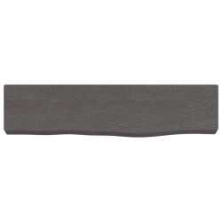 vidaXL Estante de pared madera roble tratada marrón oscuro 40x10x4 cm