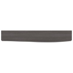 vidaXL Estante de pared madera roble tratada marrón oscuro 60x10x6 cm