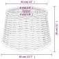 vidaXL Pantalla para lámpara de techo mimbre blanco Ø45x28 cm vidaXL Pantalla para lámpara de techo mimbre blanco Ø45x28 cm