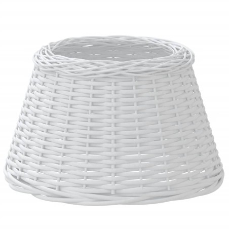 vidaXL Pantalla para lámpara mimbre blanco Ø50x30 cm