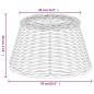 vidaXL Pantalla para lámpara mimbre blanco Ø50x30 cm vidaXL Pantalla para lámpara mimbre blanco Ø50x30 cm