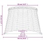 vidaXL Pantalla para lámpara mimbre blanco Ø50x30 cm vidaXL Pantalla para lámpara mimbre blanco Ø50x30 cm