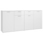 vidaXL Aparador de madera de ingeniería blanco brillo 160x36x75 cm vidaXL Aparador de madera de ingeniería blanco brillo 160x36x75 cm