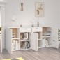 vidaXL Aparador de madera de ingeniería blanco brillo 160x36x75 cm vidaXL Aparador de madera de ingeniería blanco brillo 160x36x75 cm