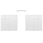 vidaXL Aparador de madera de ingeniería blanco brillo 160x36x75 cm vidaXL Aparador de madera de ingeniería blanco brillo 160x36x75 cm