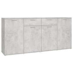 vidaXL Aparador de madera de ingeniería gris 160x36x75 cm