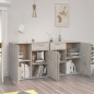 vidaXL Aparador de madera de ingeniería gris 160x36x75 cm vidaXL Aparador de madera de ingeniería gris 160x36x75 cm