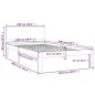 vidaXL Estructura de cama madera maciza de pino marrón miel 100x200 cm vidaXL Estructura de cama madera maciza de pino marrón miel 100x200 cm