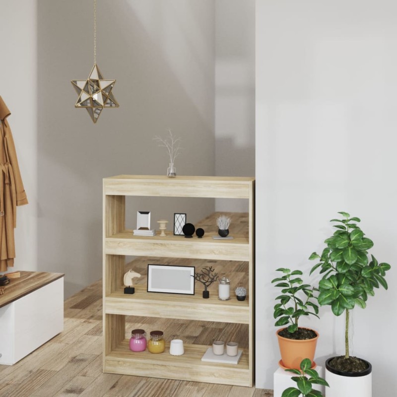 vidaXL Estantería madera contrachapada roble Sonoma 80x30x103 cm vidaXL Estantería madera contrachapada roble Sonoma 80x30x103 cm