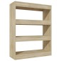 vidaXL Estantería madera contrachapada roble Sonoma 80x30x103 cm vidaXL Estantería madera contrachapada roble Sonoma 80x30x103 cm