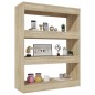 vidaXL Estantería madera contrachapada roble Sonoma 80x30x103 cm vidaXL Estantería madera contrachapada roble Sonoma 80x30x103 cm
